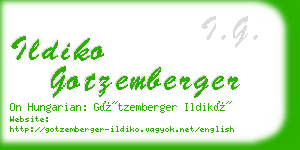 ildiko gotzemberger business card